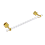 Allied Brass - Pacific Beach Collection 18 Inch Shower Door Towel Bar with Dotted Accents - Polished Brass