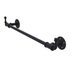 Allied Brass - Pipeline Collection Towel Bar with Integrated Hooks - Matte Black