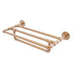 Allied Brass - Pipeline Collection Wall Mounted Towel Shelf with Towel Bar - Brushed Bronze