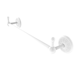 Allied Brass - Prestige Monte Carlo Collection Towel Bar with Integrated Hooks - Matte White - PMC-41-PEG