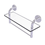 Allied Brass - Remi Collection 16 Inch Glass Vanity Shelf with Integrated Towel Bar - Satin Chrome