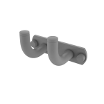 Allied Brass - Remi Collection 2 Position Multi Hook - Matte Gray