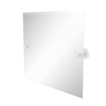 Allied Brass - Shadwell Collection Frameless Landscape Rectangular Tilt Mirror with Beveled Edge - Matte White