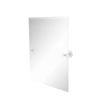 Allied Brass - Shadwell Collection Frameless Rectangular Tilt Mirror with Beveled Edge - Matte White