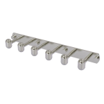 Allied Brass - Tango Collection 6 Position Tie and Belt Rack - Satin Nickel