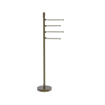 Allied Brass - Floor Standing 49 Inch 4 Pivoting Swing Arm Towel Holder - Antique Brass