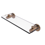 Allied Brass - Tribecca Collection Glass Vanity Shelf with Beveled Edges - Brushed Bronze