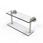 Allied Brass - Washington Square Collection Two Tiered Glass Shelf - Polished Nickel