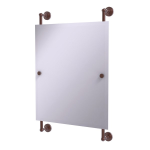 Allied Brass - Waverly Place Collection Rectangular Frameless Rail Mounted Mirror - Antique Copper