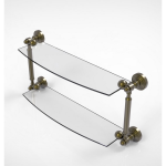 Allied Brass - Waverly Place Collection Two Tiered Glass Shelf - Antique Brass