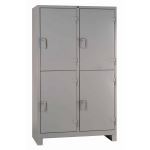 Lyon, LLC - All-Welded 48″w x 24″d x 82″h Steel Industrial 4 Door Storage Cabinet