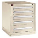 Lyon, LLC - Bench Height Drawer Modular Cabinet with 5 Latch-in/Latch-out Drawers