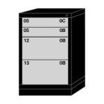 Lyon, LLC - 4 Drawer Modular Cabinet with 21 Compartments Slender Wide Bench Height