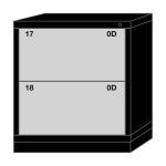 Lyon, LLC - 2 Drawer Modular Cabinet with 16 Compartments Standard Wide Bench Height