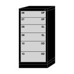 Lyon, LLC - 6 Drawer Modular Cabinet with 72 Compartments Slender Wide Counter Height