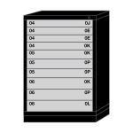 Lyon, LLC - 10 Drawer Modular Cabinet with 200 Compartments Standard Wide Counter Height
