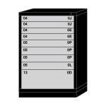Lyon, LLC - 9 Drawer Modular Cabinet with 180 Compartments Standard Wide Counter Height
