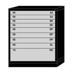 Lyon, LLC - 9 Drawer Modular Cabinet with 180 Compartments Medium Wide Counter Height