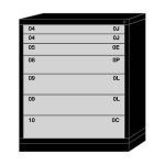 Lyon, LLC - 7 Drawer Modular Cabinet with 137 Compartments Medium Wide Counter Height