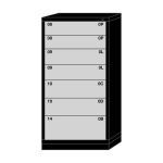 Lyon, LLC - 7 Drawer Modular Cabinet with 77 Compartments Standard Wide Eye-Level Height