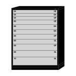Lyon, LLC - 11 Drawer Modular Cabinet with 192 Compartments Extra Wide Eye-Level Height-6845301019I