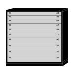 Lyon, LLC - 10 Drawer Modular Cabinet with 216 Compartments Double Wide Eye-Level Height
