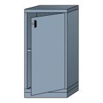 Lyon, LLC - Modular Cabinet Shelf Unit with Door Slender Wide Counter Height