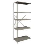 Lyon, LLC - 2000 Series 36″w x 12″d x 85″h Open Steel Shelving Angle Post Add-On with 5 Shelves