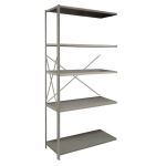 Lyon, LLC - 2000 Series 48″w x 12″d x 85″h Open Steel Shelving Angle Post Add-On with 5 Shelves