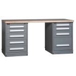 Lyon, LLC - Two-Cabinet Industrial Workbench with Drawers Concept 3