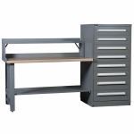 Lyon, LLC - Standard Hi-Lo Industrial Workbench with Drawers and Riser Concept 8