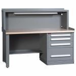 Lyon, LLC - Closed Standard Industrial Workbench with Drawers and Riser Concept 12