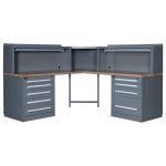 Lyon, LLC - Corner Industrial Workbench with Drawers and Riser Concept 18