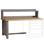 Lyon, LLC - Workbench Kit with Riser for Desk Height Modular Cabinets