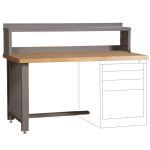 Lyon, LLC - Workbench Kit with Riser for Table Height Modular Cabinets