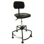 Lyon, LLC - Metal Industrial Chair with Backrest