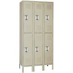 Lyon, LLC - Double Tier 12″w x 18″d x 78″h Standard Metal Locker 3 Wide