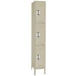 Lyon, LLC - Triple Tier 12″w x 15″d x 78″h Standard Metal Locker 1 Wide