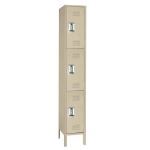 Lyon, LLC - Triple Tier 12″w x 15″d x 78″h Standard Metal Locker 1 Wide
