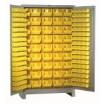 Lyon, LLC - All-Welded 48″w x 21″d x 82″h Steel Industrial Bin Storage Cabinet with 181 Bins