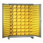 Lyon, LLC - All-Welded 60″w x 21″d x 82″h Steel Industrial Bin Storage Cabinet with 224 Bins
