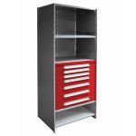 Lyon, LLC - 2000 Series Metal Shelving with Modular Drawers - Starter
