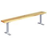 Lyon, LLC - Hardwood Locker Room Bench with Aluminum Pedestals
