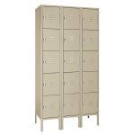 Lyon, LLC - Standard Steel Five Tier Locker - 3 Wide