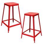 Lyon, LLC - 24″ High 1901 Metal Counter Stool - 2 Pack