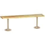 Lyon, LLC - Hardwood Locker Room Bench with Steel Pedestals