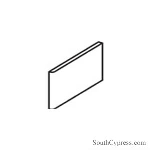 South Cypress Floors - Manhattan 3" x 6" - Snow White Bullnose (3" Side)