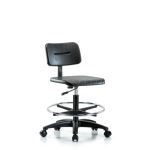 Kewaunee Scientific Corporation - Core Polyurethane Chair - Medium Bench Height with Chrome Foot Ring & Casters