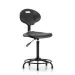 Kewaunee Scientific Corporation - Erie Polyurethane Chair - High Bench Height with Round Tube Base & Stationary Glides
