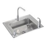 Elkay® - Lustertone Classic Stainless Steel 28" x 22" x 5-1/2" Single Bowl Drop-in Classroom ADA Sink Kit - D